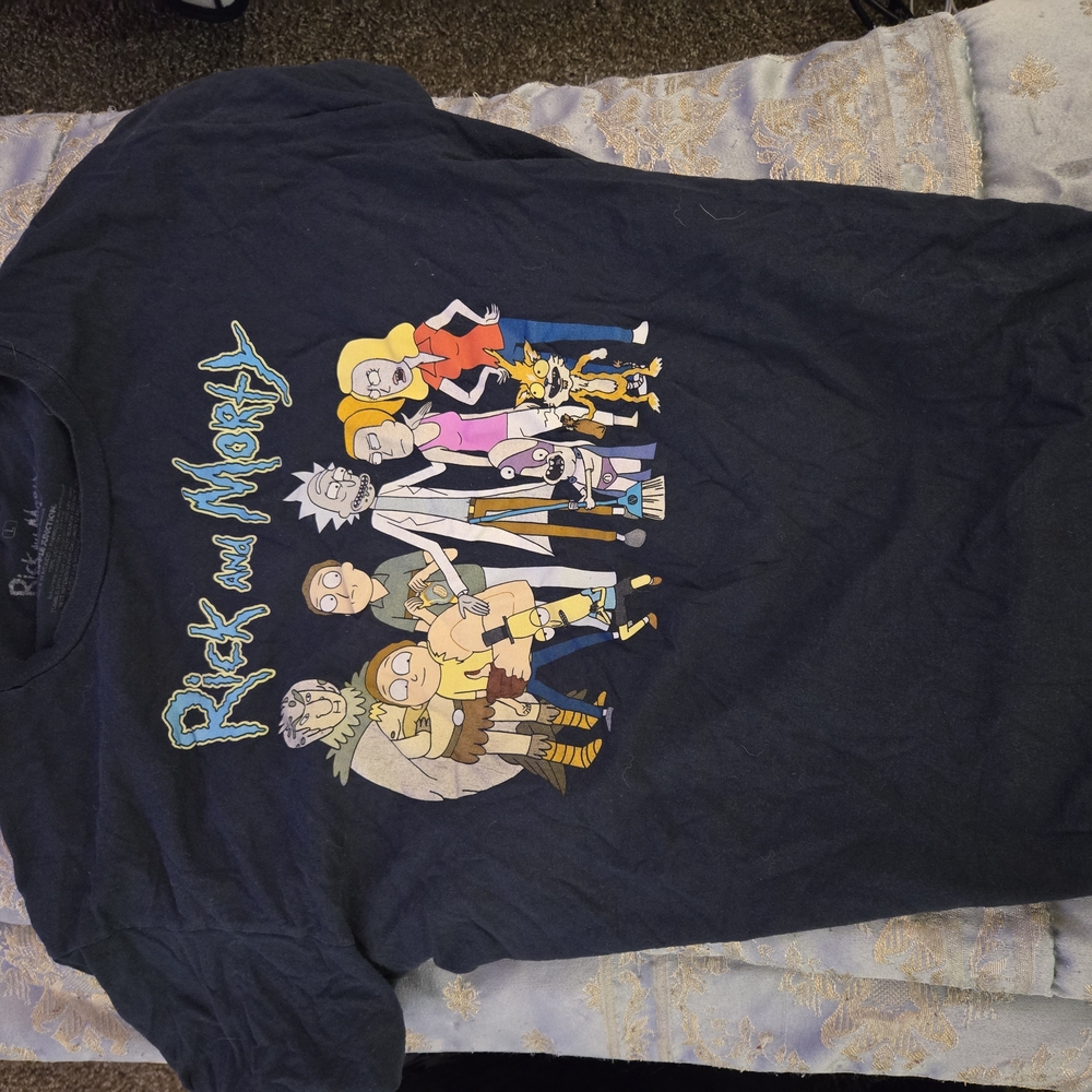 Blue Short Sleeve Rick And Morty Shirt